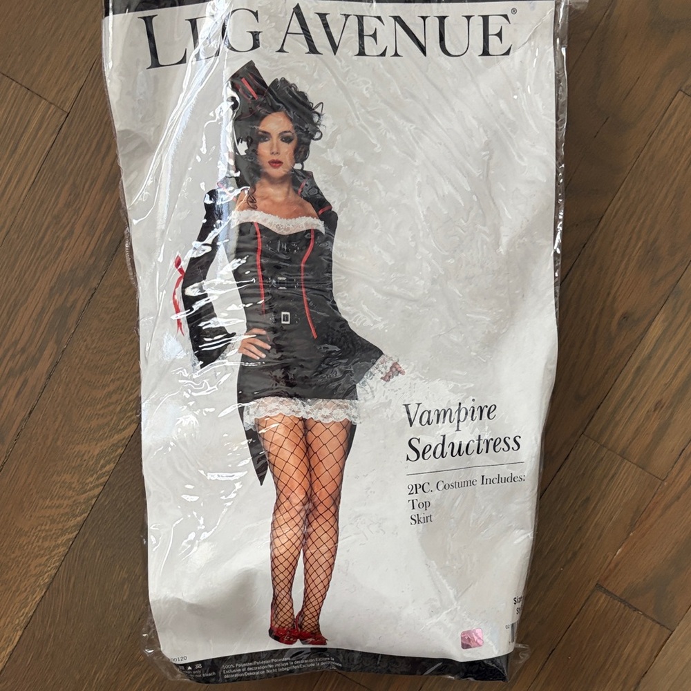 Leg Avenue Black and Red Vampire Seductress Corset Dress NWT S/M